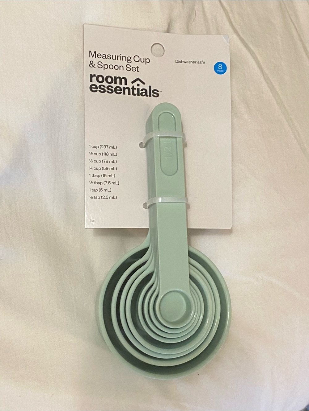 Essentials Mint Nesting Measuring Cup & Spoon Set - 8 Pc